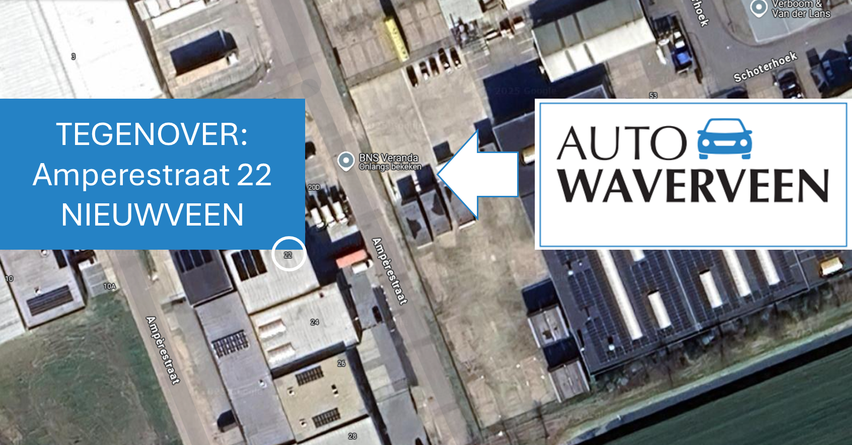 Locatie tegenover Amperestraat 22, Nieuwveen